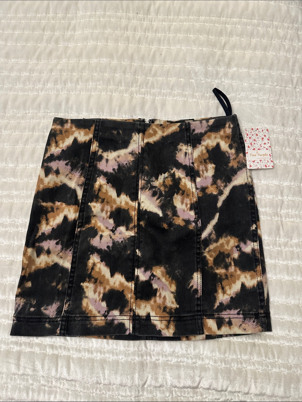 NWT $60 Free People Tie-Dye Panel Mini Skirt [ SZ 6 ]